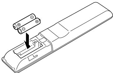 ONKYO PHA-1045 - Insert two batteries (R03/AAA) into the compartment. - 1