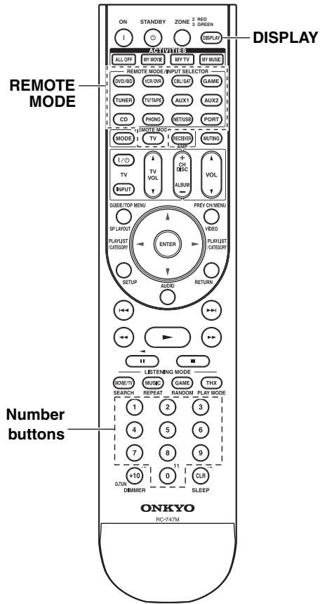 ONKYO PR-SC5507 - Entering Remote Control Codes - 1
