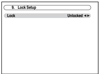 ONKYO PR-SC5507 - Use the Up and Down [ ] / [ ] buttons to select "9. Lock Setup", and then press [ENTER]. - 1