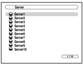 ONKYO PR-SC5507 - Press the [NET/USB] button to select the Server screen. - 1