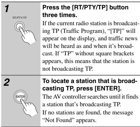 ONKYO PR-SC5507 - Listening to Traffic News (TP) - 2