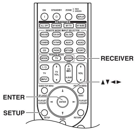 ONKYO PR-SC5507 - Selecting the Language used for the onscreen setup menus - 1