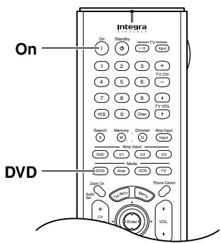 ONKYO RDV-1.1 - Turning On the RDV-1.1 with the Remote Controller - 1