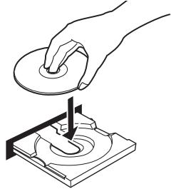 ONKYO RDV-1.1 - Place the disc, label side up, onto the tray. - 1