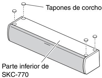 ONKYO SKB-770 - Uso de los tapones de corcho para una plataforma más estable - 1