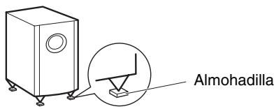 ONKYO SKB-770 - Uso de las almohadillas para el subwoofer - 1