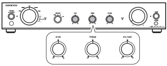 ONKYO A-5VL - Turn the BASS control to adjust the bass. Turn the TREBLE control to adjust the treble. Turn the BALANCE control to adjust the volume balance output from the left and right speakers. - 1