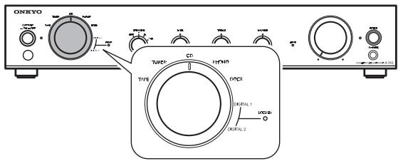 ONKYO A-5VL - Turn the input selector control on the front of the unit to select the audio playback component. - 1