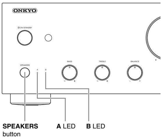 ONKYO A-9030 - Selecting Speakers A and Speakers B - 1