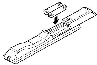 ONKYO A-9155 - Installing the Remote Controller's Batteries - 2