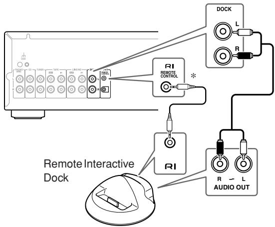 ONKYO A-9155 - Connecting a Remote Interactive Dock (RI Dock) - 1