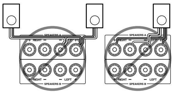 ONKYO A-9377 - Speaker Connection Precautions - 1