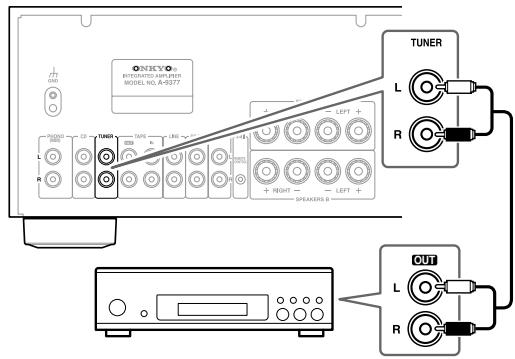 ONKYO A-9377 - Connecting a Tuner - 1