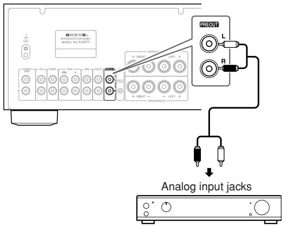 ONKYO A-9377 - Connecting a Power Amplifier - 1