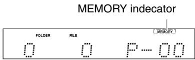 ONKYO C-7070 - Press the [MEMORY] button; the MEMORY indicator appears. - 1