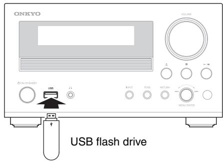 ONKYO CR-555DAB - Playing Music Files on a USB Flash Drive - 1