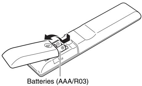 ONKYO CR-555DAB - Installing the Batteries - 1
