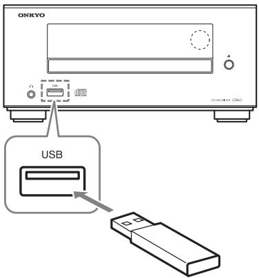 ONKYO CS-245 - Insert a USB flash drive in the USB port. - 1
