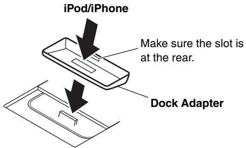 ONKYO CS-245 - Installing the iPod Dock Adapters - 1