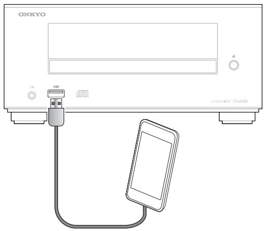 ONKYO CS-245BT - Playing an iPod/iPhone/iPad via USB - 1