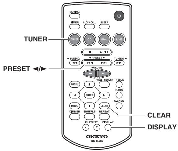 ONKYO CS-245DAB - Receiving RDS (remote controller only) - 2