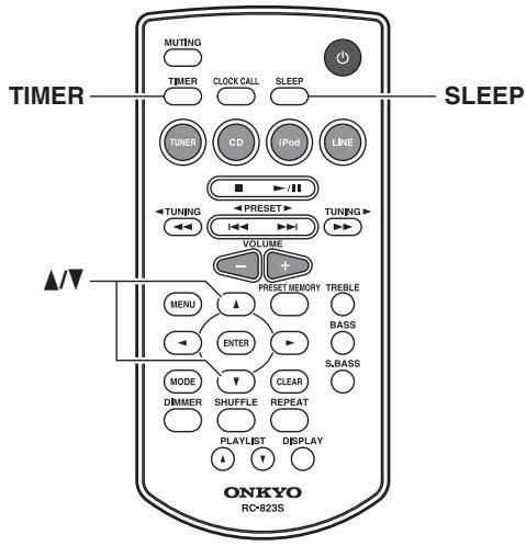 ONKYO CS-245DAB - Turning Timer On and Off - 1