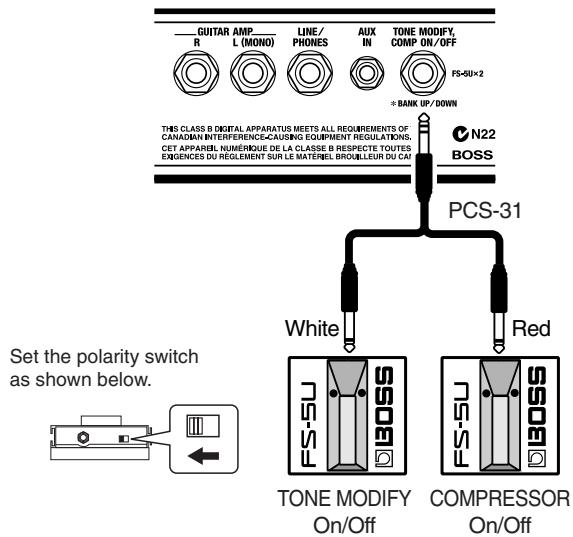 BOSS ME-50 - Switching the Compressor On and Off with the Foot Switch - 1