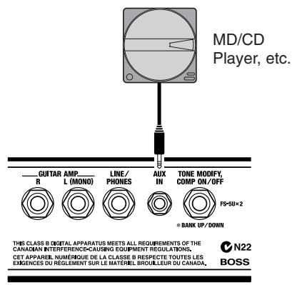 BOSS ME-50 - Practicing Along with CDs and MDs (AUX IN) - 1