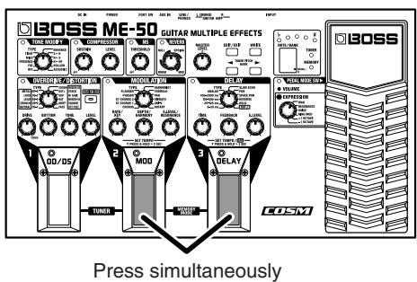 BOSS ME-50 - Switching Between Manual and Memory Mode - 2