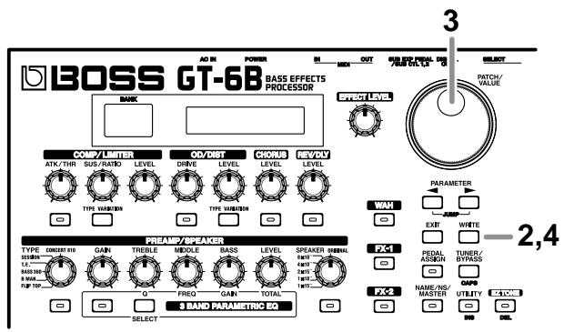 BOSS GT-6B - Copying Patches - 1