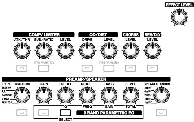 BOSS GT-6B - Adjusting the Tones with the Knobs - 1