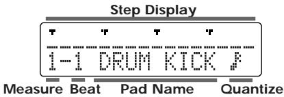 BOSS DR-3 - Step Recording screen - 1