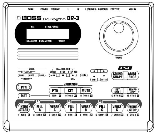 BOSS DR-3 - Copyright © 2003 BOSS CORPORATION - 1