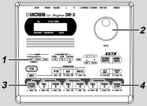 BOSS DR-3 - Selecting Styles - 1