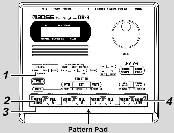 BOSS DR-3 - Performing Styles with Selecting Patterns ([MANU]) - 1