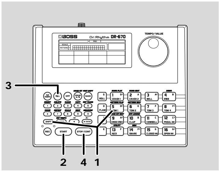 BOSS DR-670 - Inserting Fill-Ins - 1