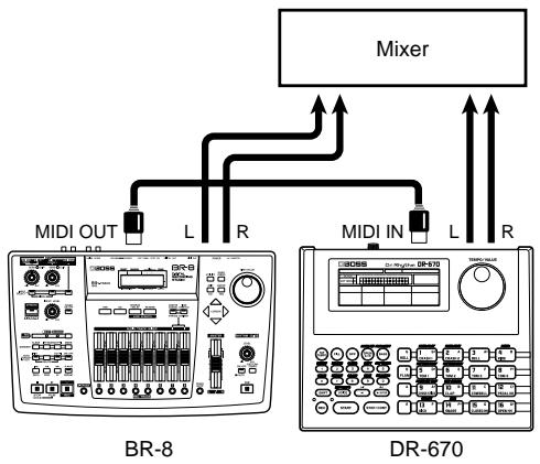 BOSS DR-670 - Using in Combination with the BR-8 - 1