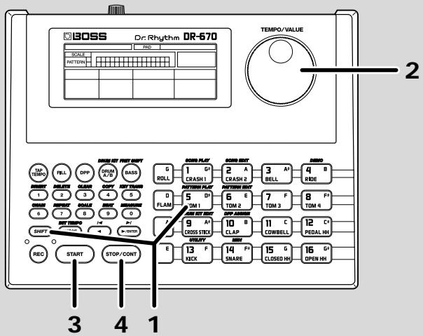 BOSS DR-670 - Selecting and Performing Patterns - 1