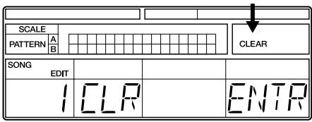 BOSS DR-670 - Hold down [SHIFT] and press [3] (CLEAR). - 1