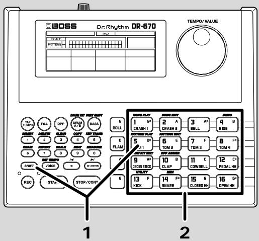 BOSS DR-670 - Using the Key Pads to Play Sounds - 1