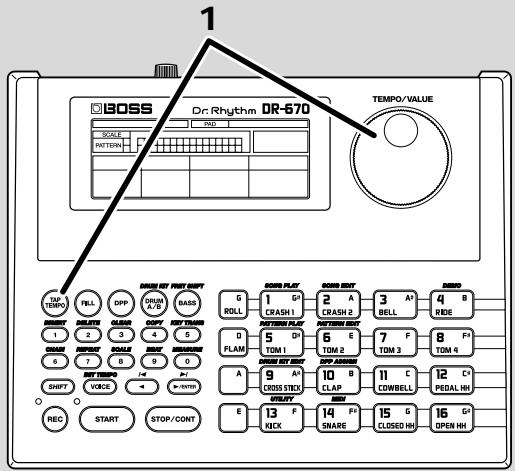BOSS DR-670 - Adjusting the Tempo - 1