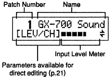 BOSS GX-700 - About the Screen Display - 1