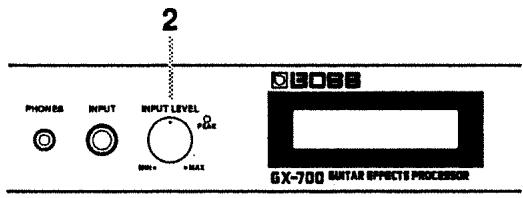 BOSS GX-700 - Adjusting the Input Level - 1