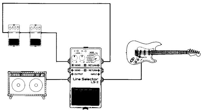 BOSS LS-2 - Mode BYPASS a + b MIX BYPASS - 1