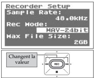 BOSS R-09 - Choisissez le mode d'enregistrement. - 1