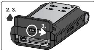 BOSS R-09 - Ouvrez le couvercle inférieur de ce produit. - 1