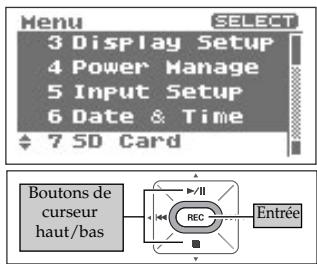 BOSS R-09 - Sélectionnez "format". - 2