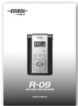 BOSS R-09 - Mode d'emploi - 1