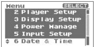 BOSS R-09 - Sélectionnez "date &amp; time". - 1