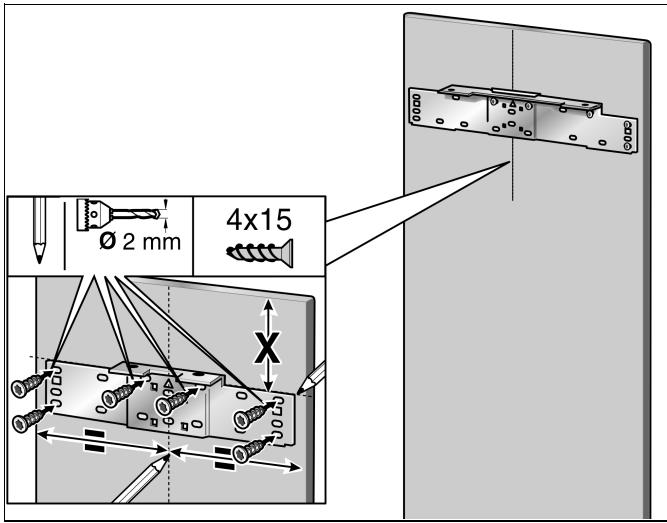 NEFF K7961X0 - Fixation du profilé d'ajustage contre la porte du meuble - 3